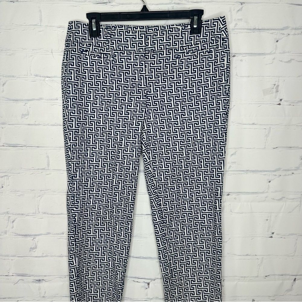 Loft size 6 petite Marisa Riviera Blue & White Pant